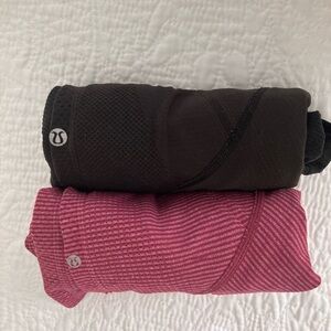 lululemon athletica Black and Pink Short Sleeve Tees